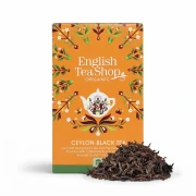 Organiczna herbata czarna cejlońska English Tea Shop — opakowanie i zawartość produktu
