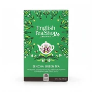 Organiczna zielona herbata Sencha English Tea Shop — opakowanie, zdjęcie studyjne