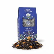 Organiczna herbata czarna z bergamotką w piramidkach English Tea Shop — opakowanie i zawartość produktu