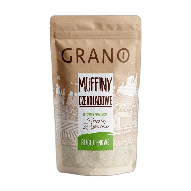 Bezglutenowe muffiny czekoladowe - mieszanka do pieczenia 500 g Grano