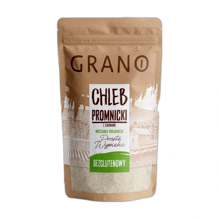 Promnicki chleb z ziarnami bezglutenowa mieszank do pieczenia 500 g Grano