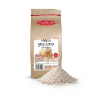 Mąka gryczana 1kg Młyn Niedźwiady — opakowanie i zawartość produktu
