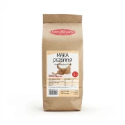 Mąka pszenna 1kg Młyn Niedźwiady — opakowanie, zdjęcie studyjne