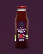 Ekologiczny sok z kiszonych buraków 300 ml Bio Naturo — opakowanie na tle w kolorze produktu
