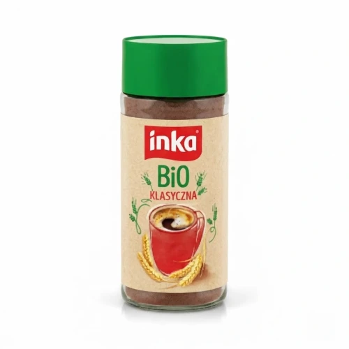 Kawa zbożowa Inka BIO 100g Inka — opakowanie, zdjęcie studyjne