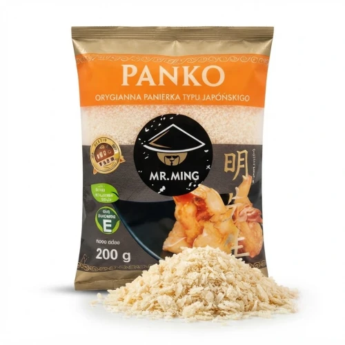 Panierka Panko bułka tarta typu japońskiego 200g Mr. Ming — opakowanie i zawartość produktu