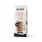 Bezglutenowe ciastka maślane  z czekoladą 140g Glutenex — opakowanie, zdjęcie studyjne
