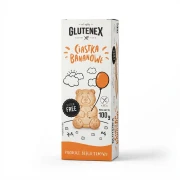 Bezglutenowe ciastka bananowe 100g Glutenex — opakowanie, zdjęcie studyjne