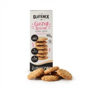 Bezglutenowe ciastka owsiane 140g Glutenex — opakowanie i zawartość produktu