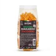 Bezglutenowy makaron świderki 250g Glutenex — opakowanie, zdjęcie studyjne