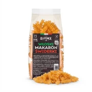 Bezglutenowy makaron świderki 250g Glutenex — opakowanie i zawartość produktu