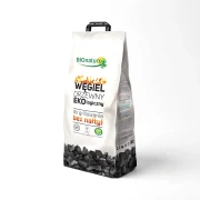 Ekologiczny węgiel drzewny do grilla 2.2 kg Bio Naturo — opakowanie, zdjęcie studyjne