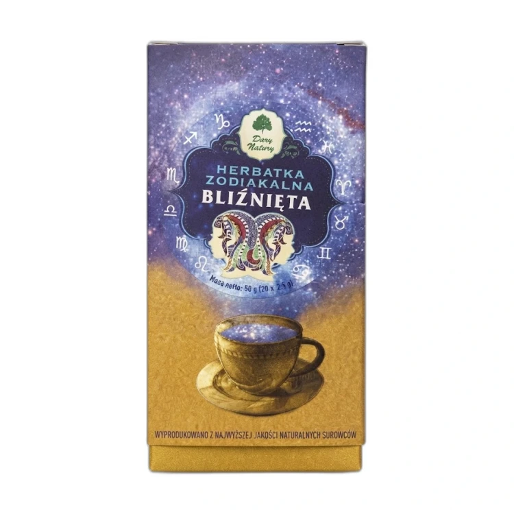 Herbatka zodiakalna 50 g (20 x 2,5 g) — opakowanie na białym tle