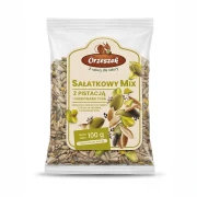 Sałatkowy mix z pistacją i nasionami chia 100 g Orzeszek — opakowanie, zdjęcie studyjne