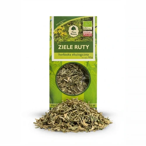 ZIELE RUTY 50 g Podlaski Ogród Ziołowy — opakowanie i zawartość produktu