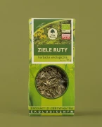 ZIELE RUTY 50 g Podlaski Ogród Ziołowy — opakowanie na tle w kolorze produktu
