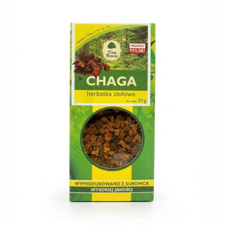 GUZ BRZOZY „CHAGA” 50 g — opakowanie, zdjęcie studyjne