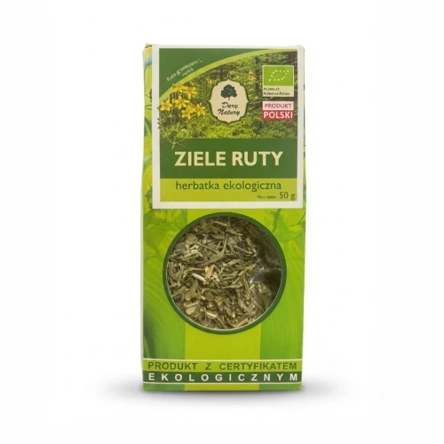 ZIELE RUTY 50 g Podlaski Ogród Ziołowy — opakowanie, zdjęcie studyjne