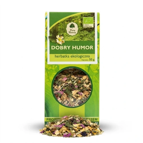 DOBRY HUMOR 50 g Podlaski Ogród Ziołowy — opakowanie i zawartość produktu