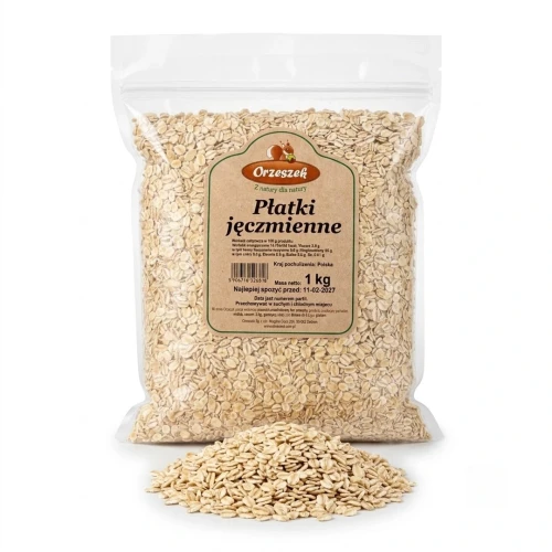 Płatki jęczmienne 1 kg Orzeszek — opakowanie i zawartość produktu