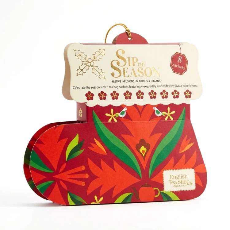 FESTIVE INFUSIONS 12 g ENGLISH TEA SHOP — opakowanie, zdjęcie studyjne