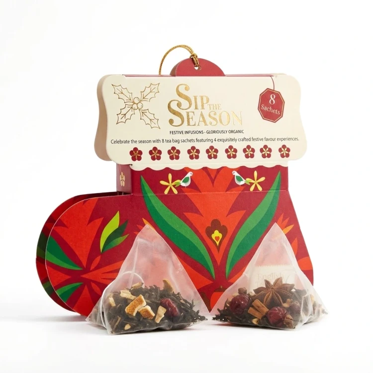 FESTIVE INFUSIONS 12 g ENGLISH TEA SHOP — opakowanie i zawartość produktu